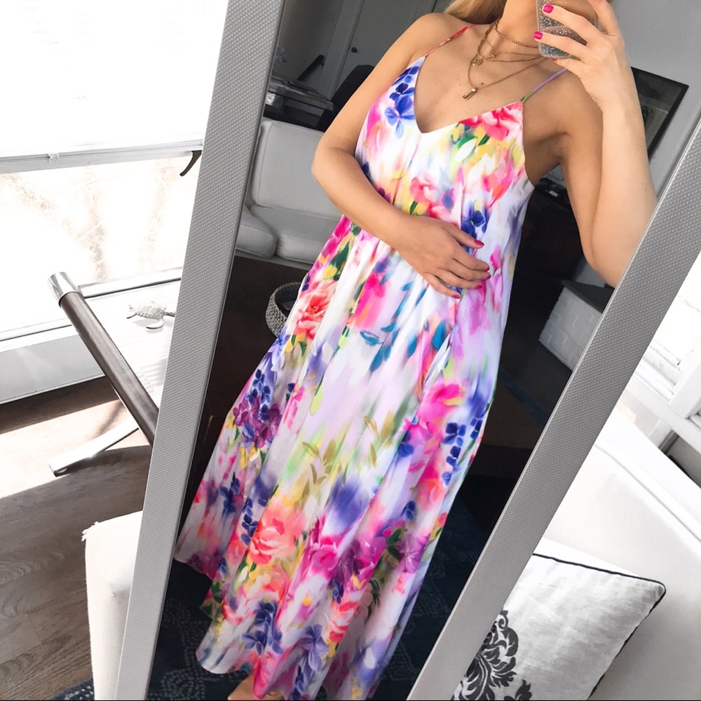 🌷 NICOLE MILLER NEW YORK MULTI FLORAL MAXI DRESS! - Picture 12 of 12
